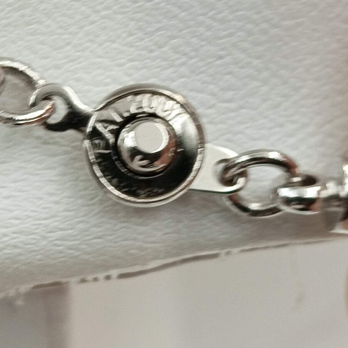 1円　J079　ネックレス　黒パール？　レディースアクセサリー　パテントナンバー刻印　P.A.T.　長さ約44cm