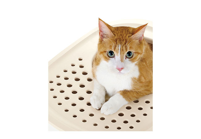 ラプレ 砂取りネコトイレ ダークグレー リッチェル 貓砂を散らかさない 貓 ねこ ネコ キャット CAT 愛貓 トイレ といれ 6kg以下 送料無料