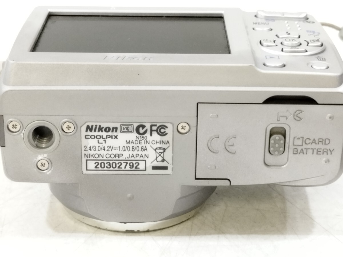  управление 1020 Nikon Nikon компактный цифровой фотоаппарат COOLPIX L1 выцветание есть электризация NG ремонт / снятие деталей Junk 