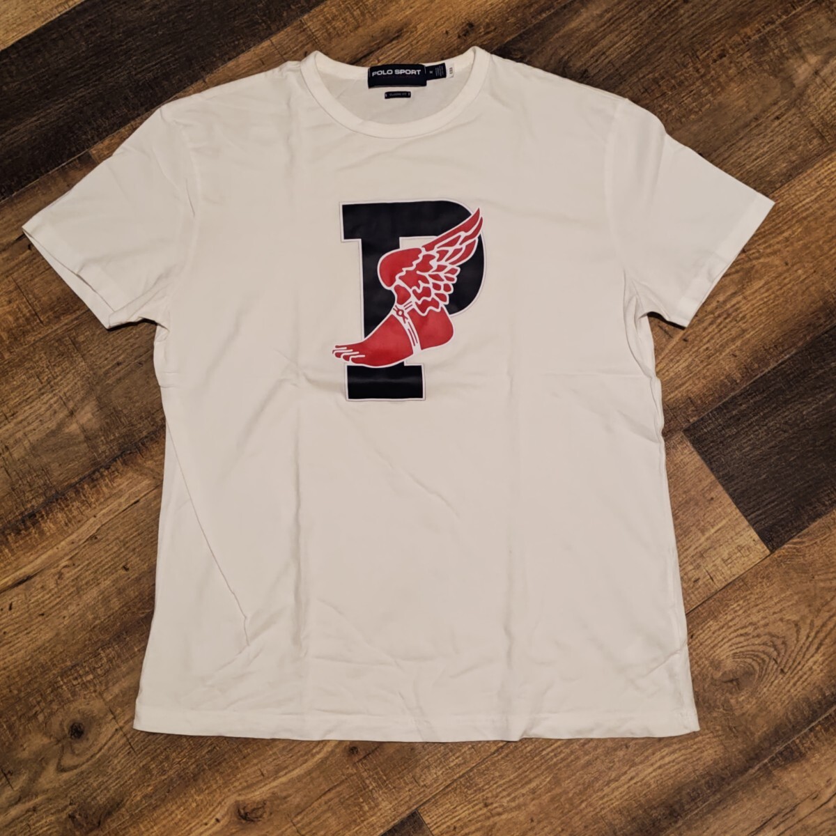 狀態(tài)良好polo sportポロ スポーツTシャツp-wingウイングフット ホワイト サイズMラルフローレン