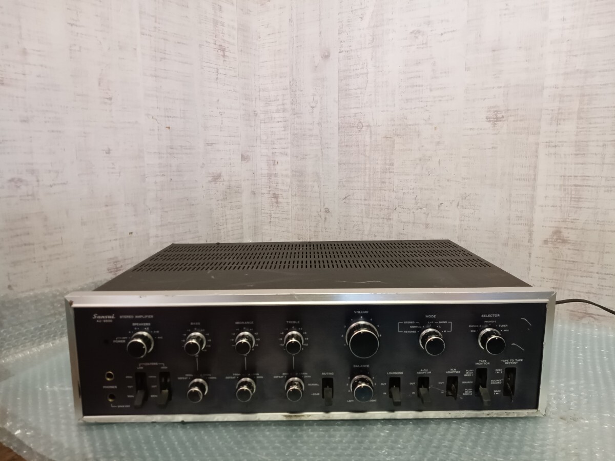  стоит посмотреть!! редкий SANSUI ландшафт Sansui AU-9500 основной предусилитель аудио стерео усилитель именная техника звук оборудование машинное оборудование Junk 