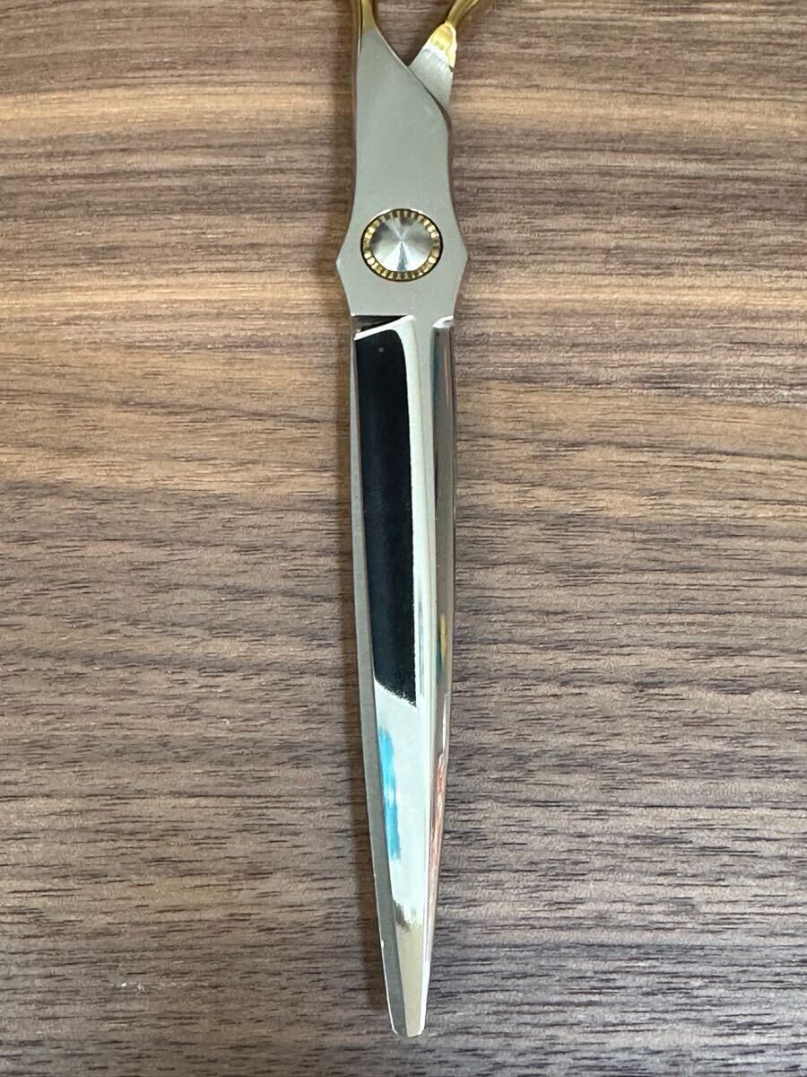 ゴールドハンドル 6.5インチ カットシザー 理容 美容 鋏 シザー はさみ 美容師 理容師 ハサミ 右利き プロ用 散髪 ヘアサロン ロングシザー_画像7