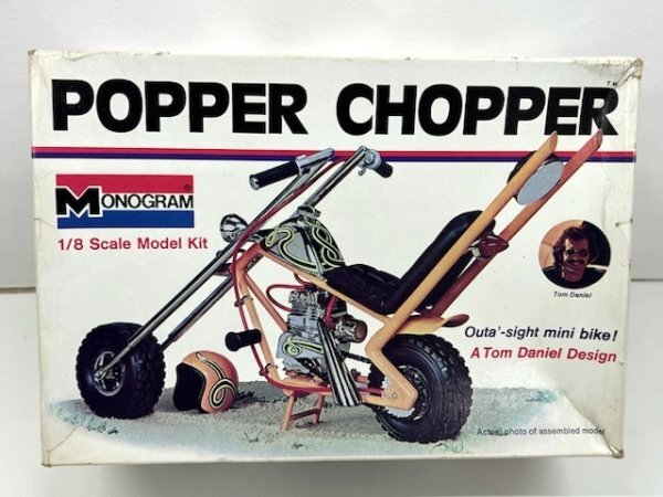 【丸-990】◆［MONOGRAM］POPPER CHOPPER　プラモデル◆希少◆1/8／バイク／オートバイ◆※一部パーツ開封済み　未組立長期保管品◆KT