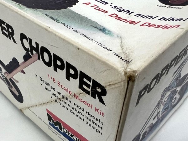 【丸-990】◆［MONOGRAM］POPPER CHOPPER　プラモデル◆希少◆1/8／バイク／オートバイ◆※一部パーツ開封済み　未組立長期保管品◆KT