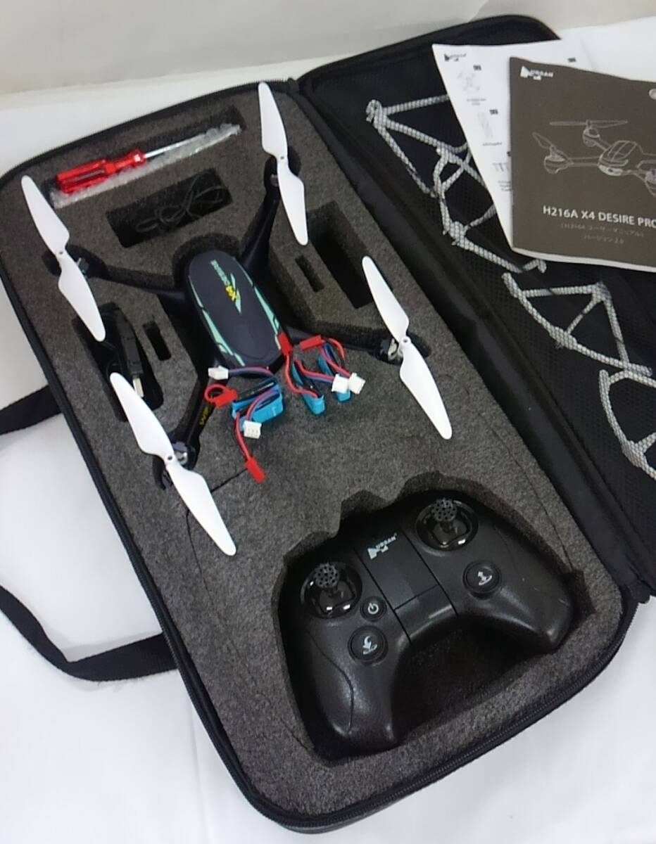 【丸-1025】■HUBSAN H216A X4 DESIRE PRO カメラ付きドローン■取扱説明書・ケースバッグ付き/ラジコン■※動作未確認■(IS)_画像1