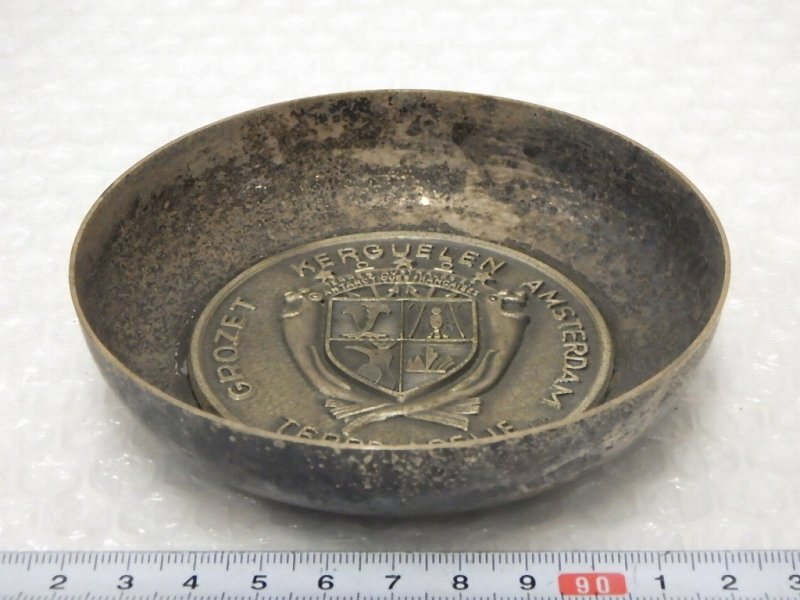 P3871 TAAF フランス領(lǐng)南方 南極地域 シルバープレート トレイ 小皿 236ｇ