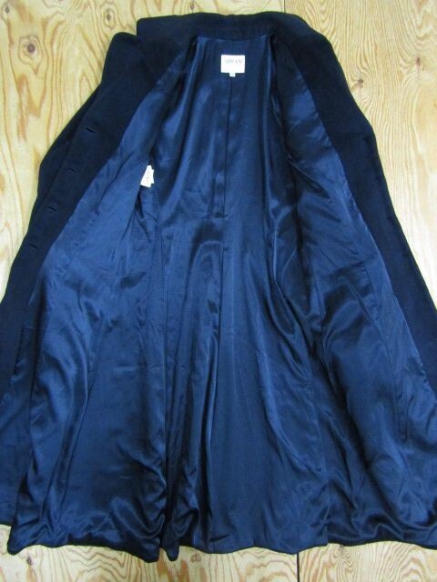 ★アルマーニ ARMANI COLLEZIONI★レディース ウールチェスターコート ネイビー★R70622006B