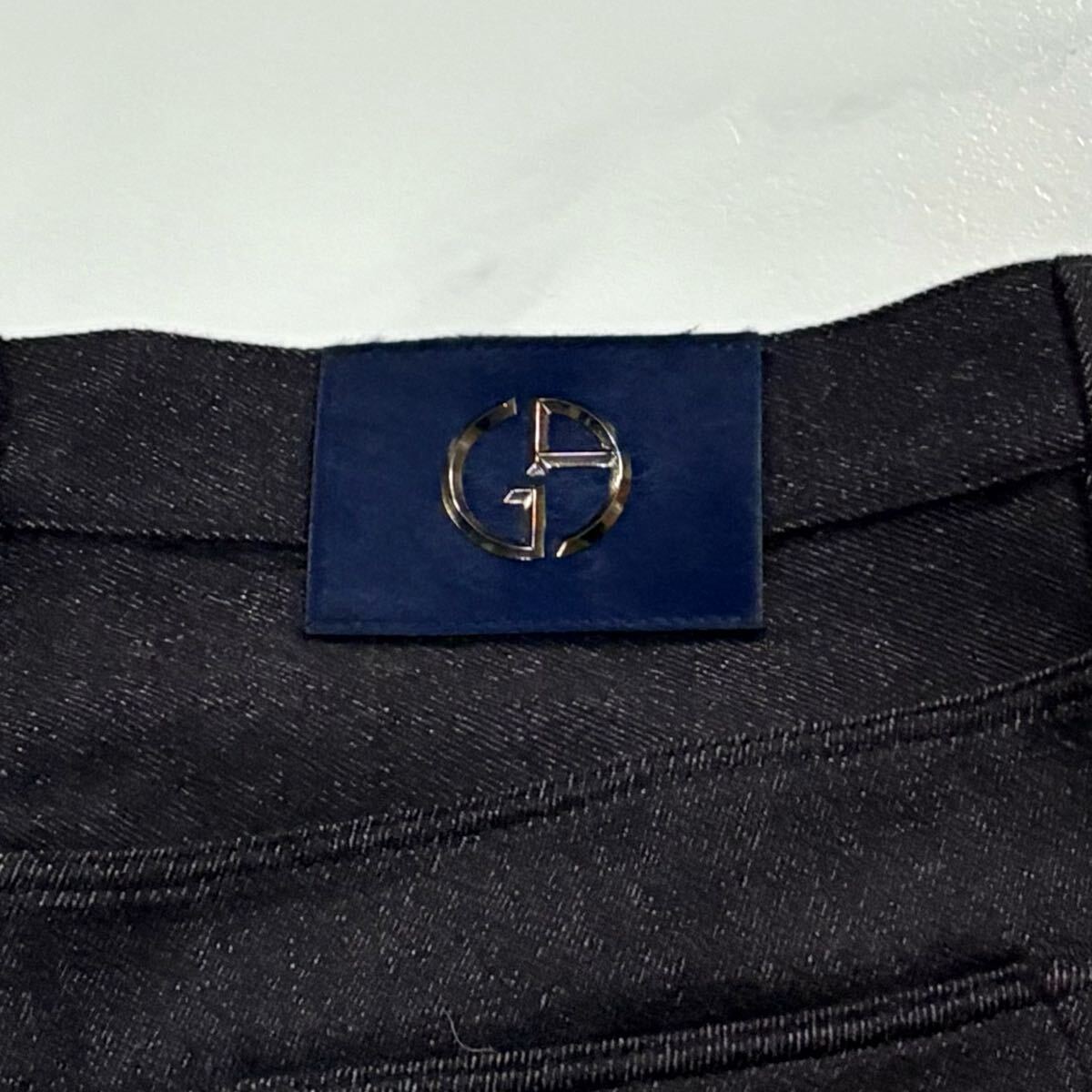 新品タグ付き/XLサイズ●最高級 ジョルジオ アルマーニ デニム ジーンズ Gパン パンツ GIORGIO ARMANI MILANO ストレッチ GAロゴ金具 33