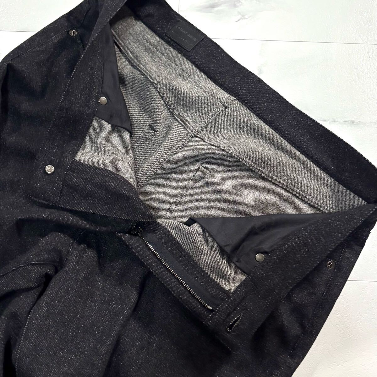 新品タグ付き/XLサイズ●最高級 ジョルジオ アルマーニ デニム ジーンズ Gパン パンツ GIORGIO ARMANI MILANO ストレッチ GAロゴ金具 33