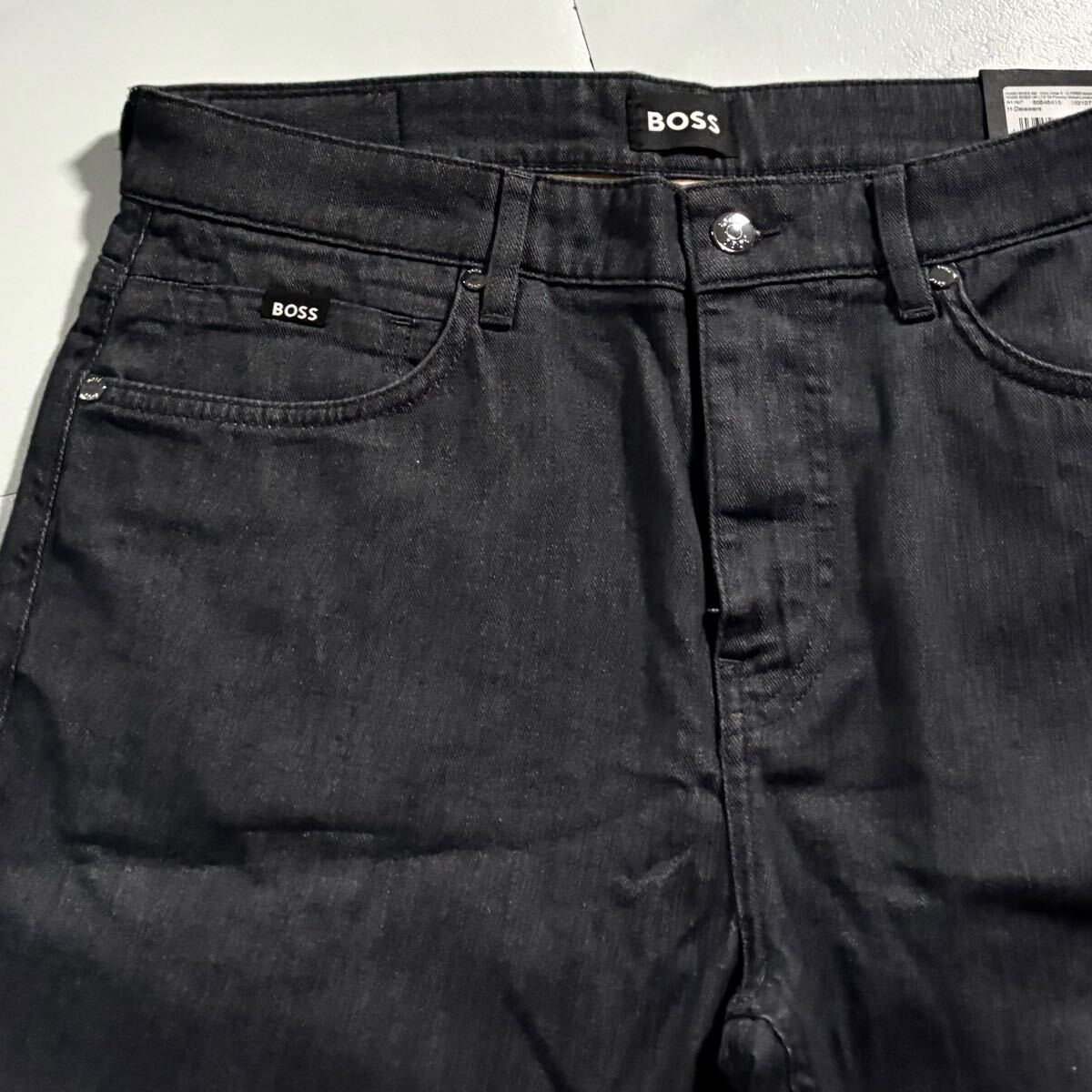 新品タグ付き/Lサイズ●ヒューゴボス デニム ジーンズ Gパン パンツ HUGO BOSS ストレッチ ロゴ金具 レザーパッチ 橫ロゴタグ 大谷翔平 33