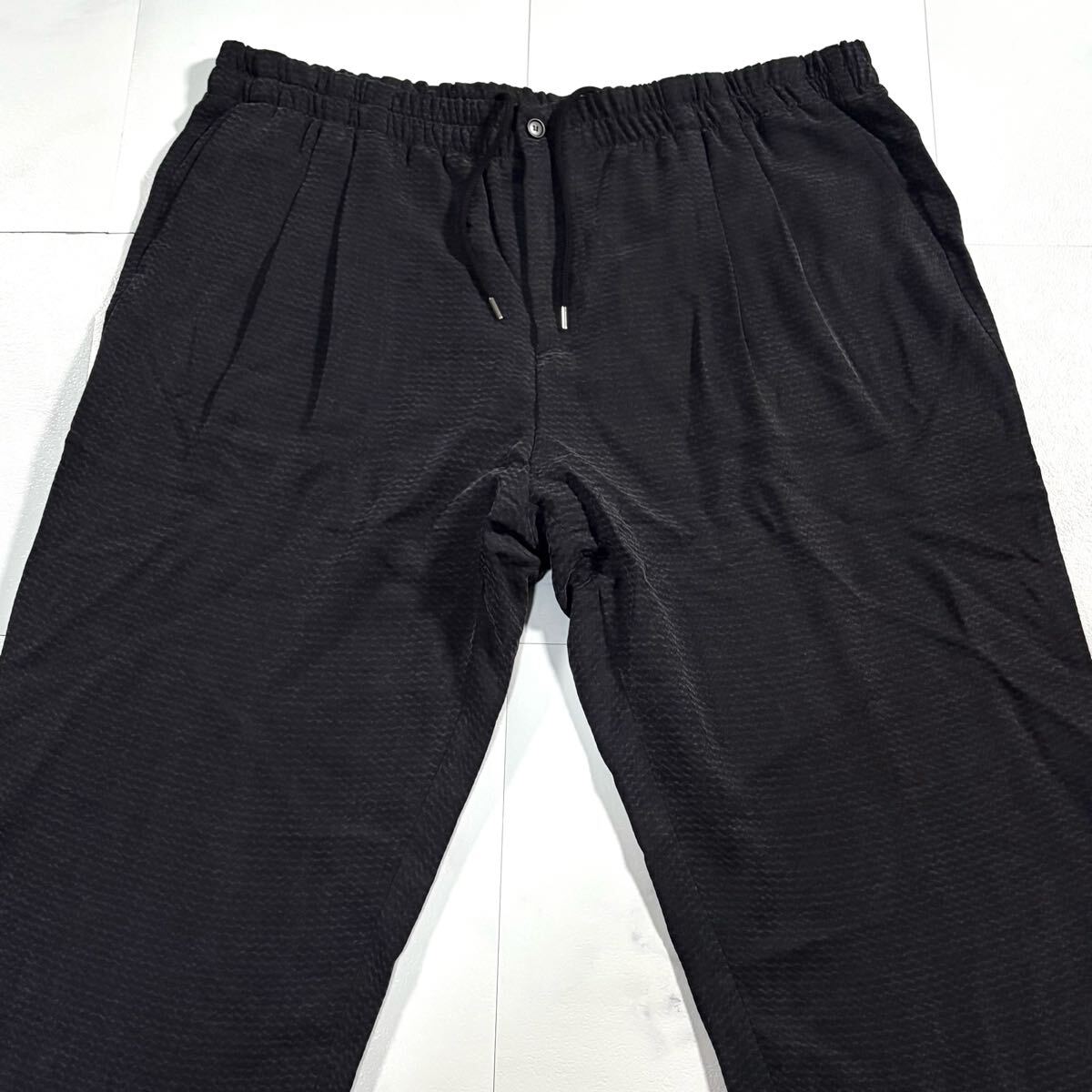 極美品/4Lサイズ●最高級(jí) ジョルジオ アルマーニ ジョガーパンツ サマー 夏 スラックス GIORGIO ARMANI 黒タグ 総柄 幾何學(xué)模様 3XL 58