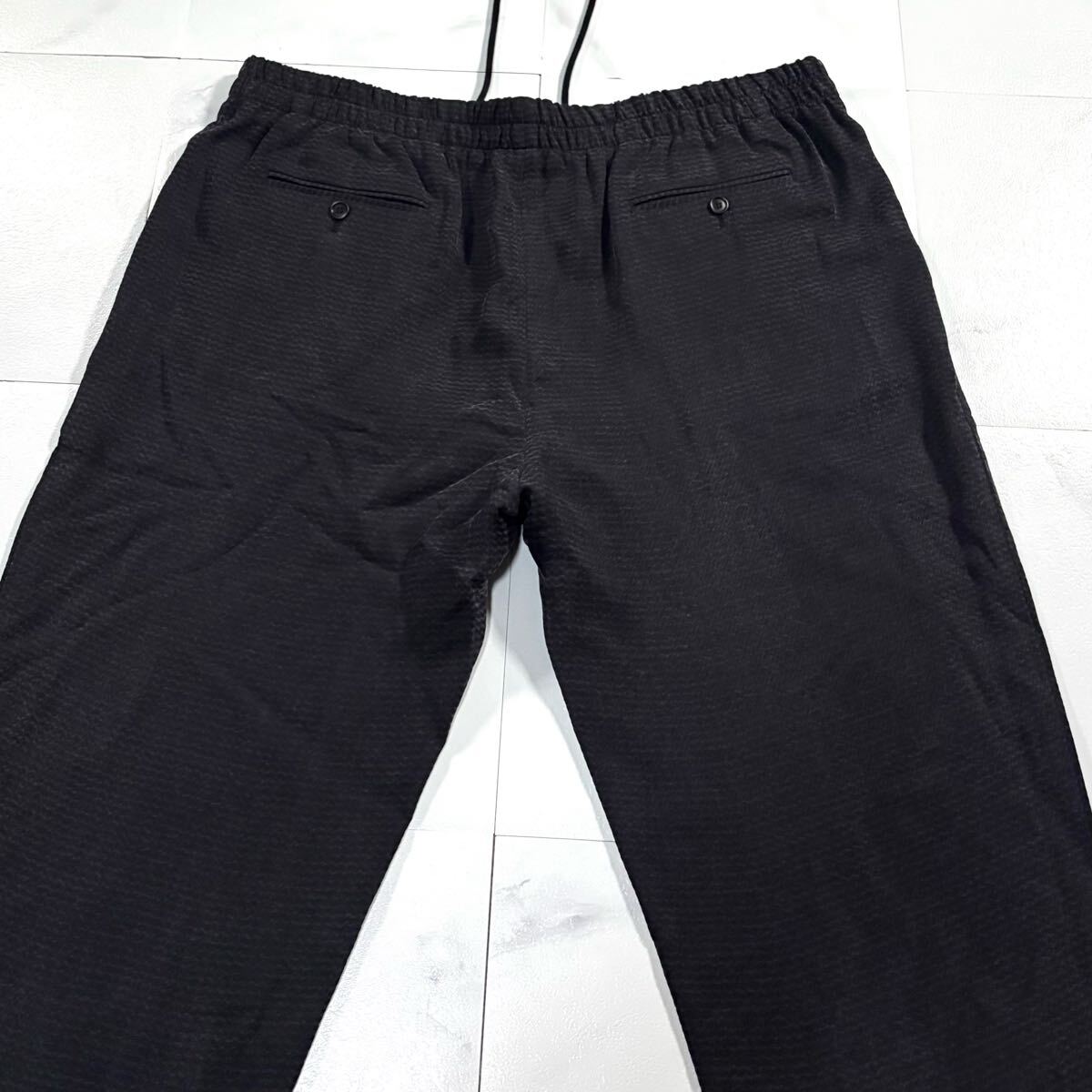 極美品/4Lサイズ●最高級(jí) ジョルジオ アルマーニ ジョガーパンツ サマー 夏 スラックス GIORGIO ARMANI 黒タグ 総柄 幾何學(xué)模様 3XL 58