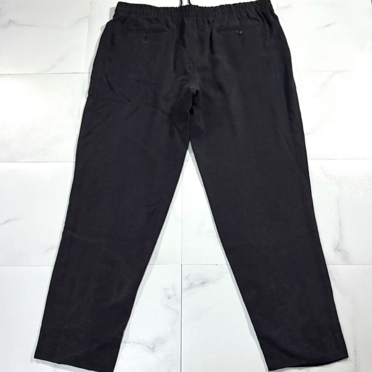 極美品/4Lサイズ●最高級(jí) ジョルジオ アルマーニ ジョガーパンツ サマー 夏 スラックス GIORGIO ARMANI 黒タグ 総柄 幾何學(xué)模様 3XL 58