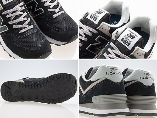  новый товар /NEW BALANCE/ New balance /ML574EVB/ мужской /BLACK/ черный / чёрный /ECOGREEN замша / wise D/26.5cm