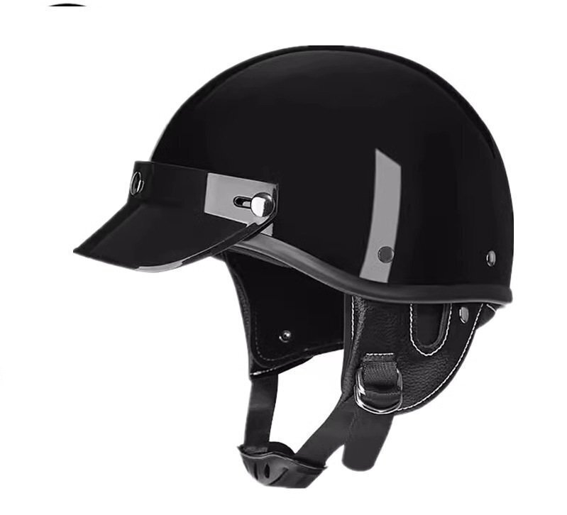 4色バイク レトロ ヘルメットハーレーヴィンテージ メンズレディースハーフヘルメット軽量モデル ジェットヘルメット