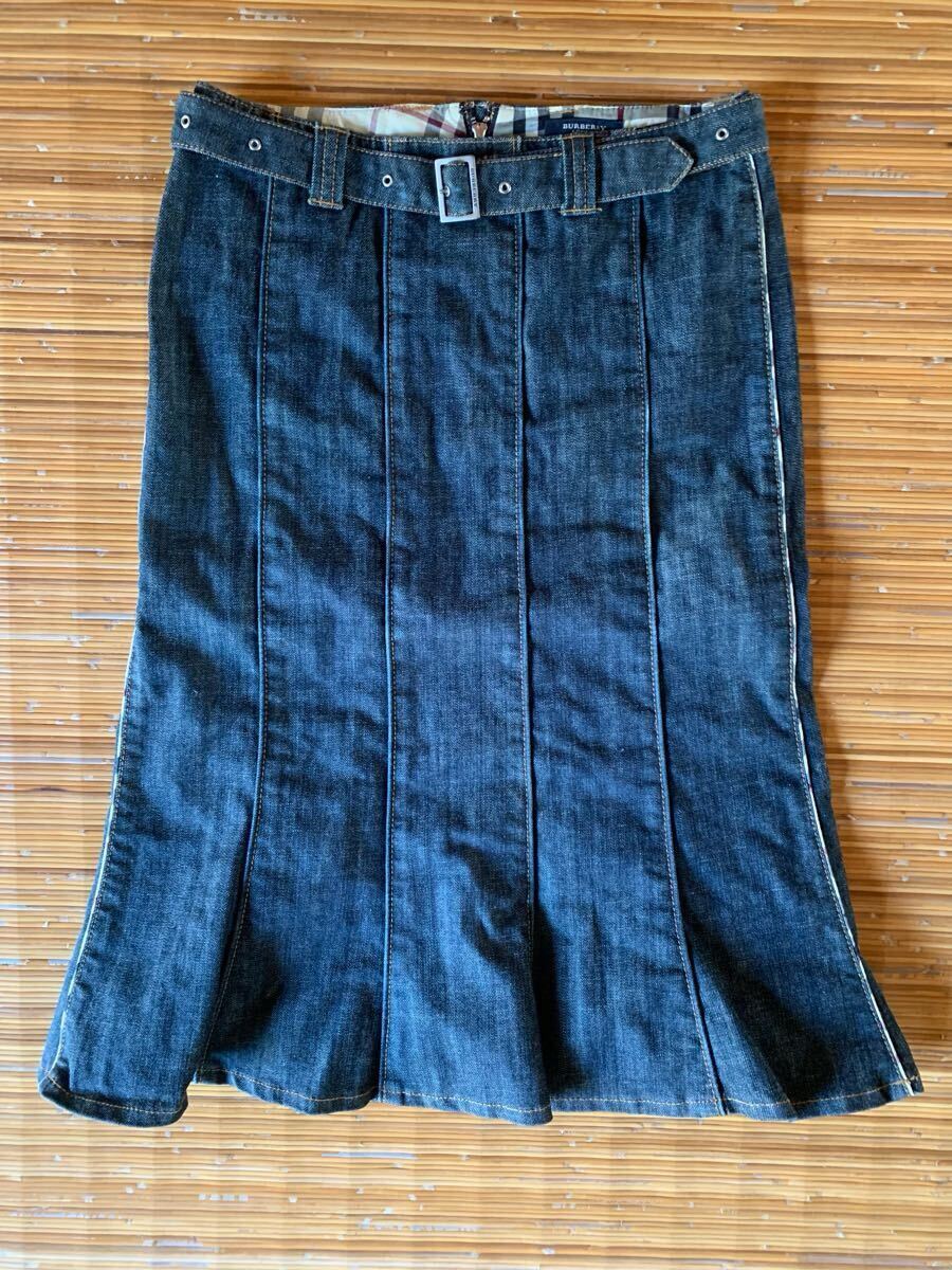バーバリー ロンドン デニム スカート フレア BURBERRY