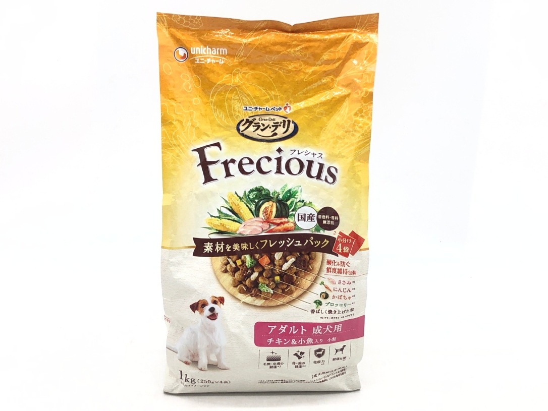 【送料無料】2個セット！グラン?デリ フレシャス チキン＆小魚入り 1kg 成犬 ◆賞味期限 2025年10月