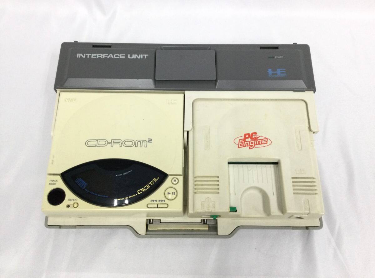 [GM6744/80/0] не перемещение .. Junk *NEC PC двигатель корпус + CD-ROM2 плеер + интерфейс единица *PC Engine* интерфейс *