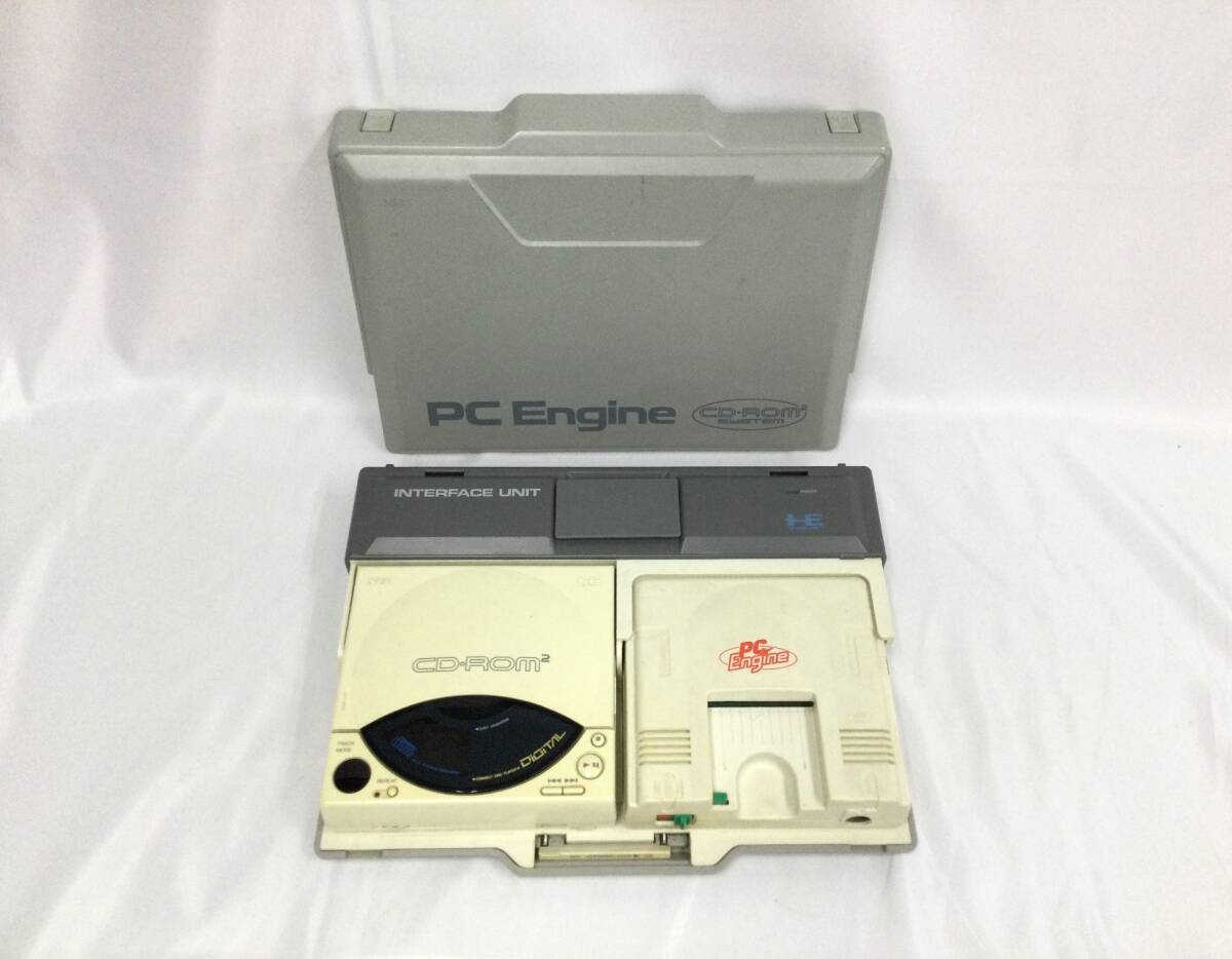 [GM6744/80/0] не перемещение .. Junk *NEC PC двигатель корпус + CD-ROM2 плеер + интерфейс единица *PC Engine* интерфейс *