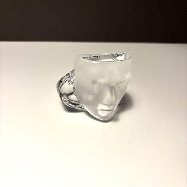 ガラス製の顔のオブジェ Daum ポストモダン ミッドセンチュリー 人体 ガラス製の顔のオブジェ Daum ポストモダン ミッドセンチュリー 人体