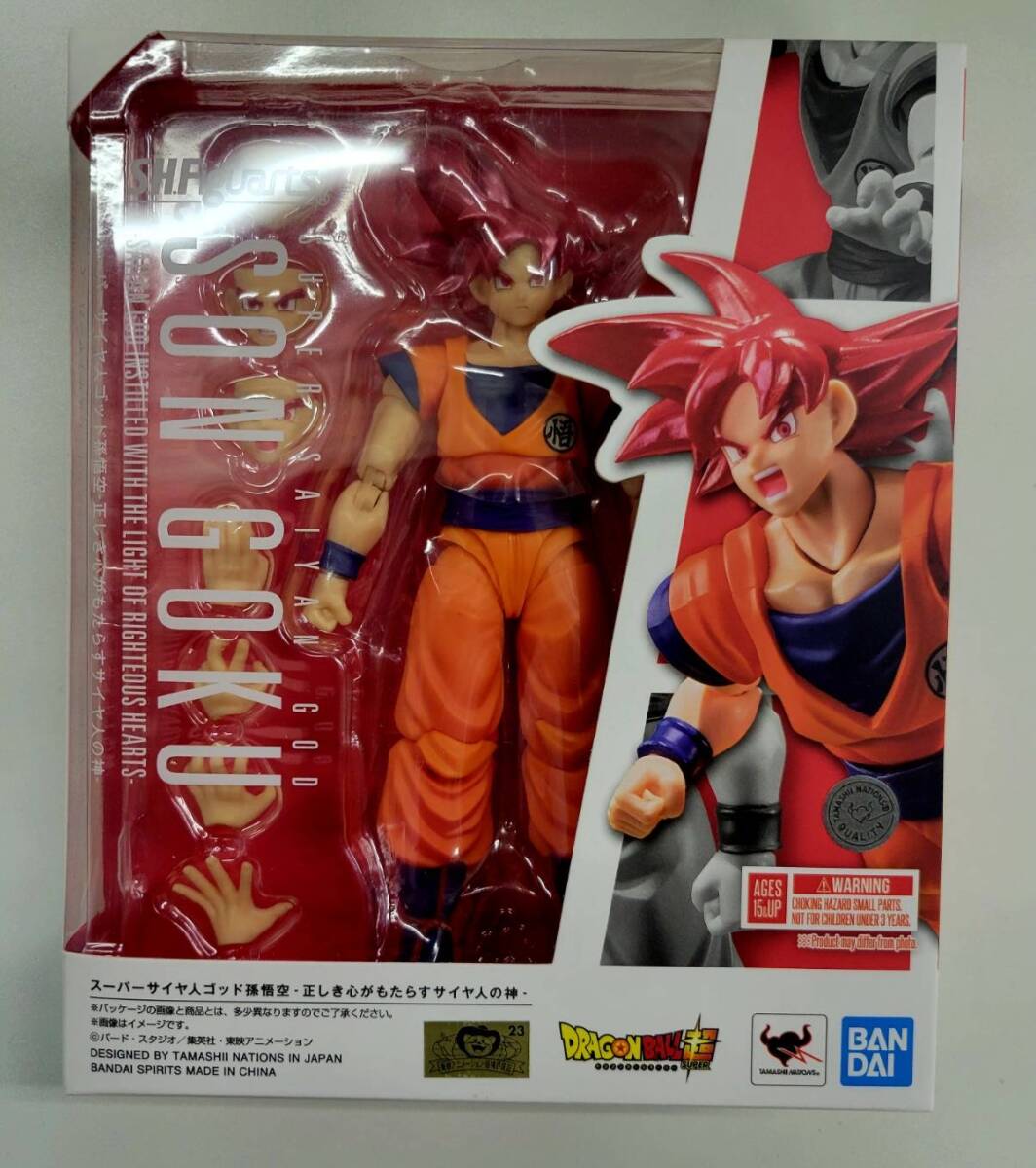 新品 未開封 S.H.Figuarts　スーパーサイヤ人ゴッド孫悟空 正しき心がもたらすサイヤ人の神 ドラゴンボール超 