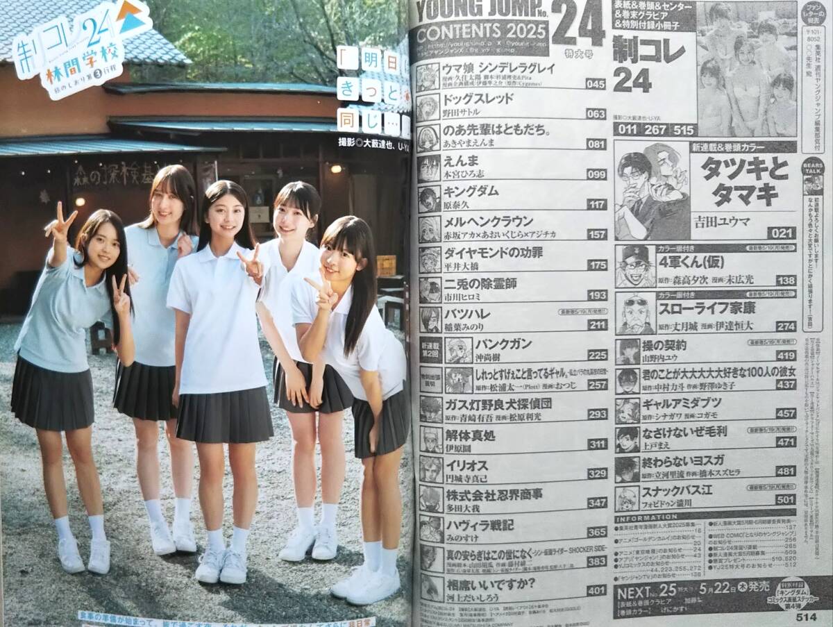 【2025年No.24★制コレ24小冊子付★ヤングジャンプ(5月29日號)★送料151円～】新連載「タツキとタマキ」/4軍くん(仮)/スローライフ家康