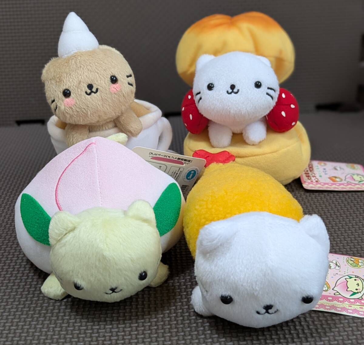 にゃんにゃんにゃんこプライズ品　大好きにゃんこランキングベスト5ぬいぐるみ　4個セット