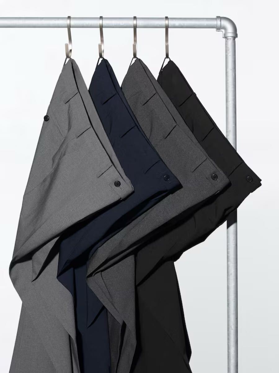 ★新品ユニクロ　感動パンツ　W76×L70 裾上げダブル仕上げ済　グレー　UNIQLO★
