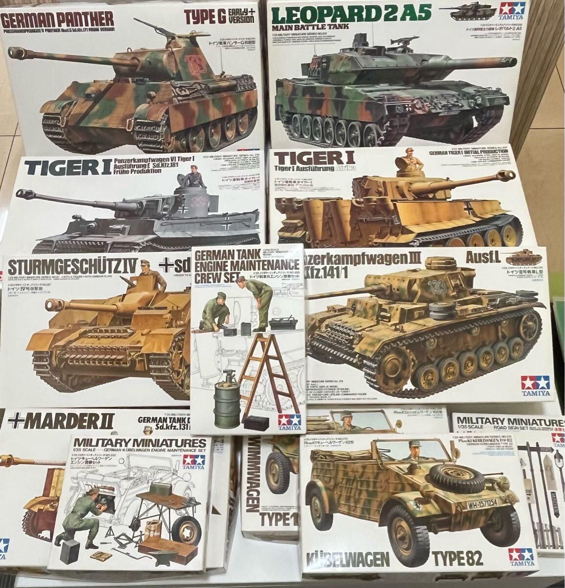 12 пункт суммировать Tamiya TIGER I Panther Gre Opal do2 др. Германия серия пластиковая модель не собран суммировать 1/35 шкала пластиковая модель битва . машина 
