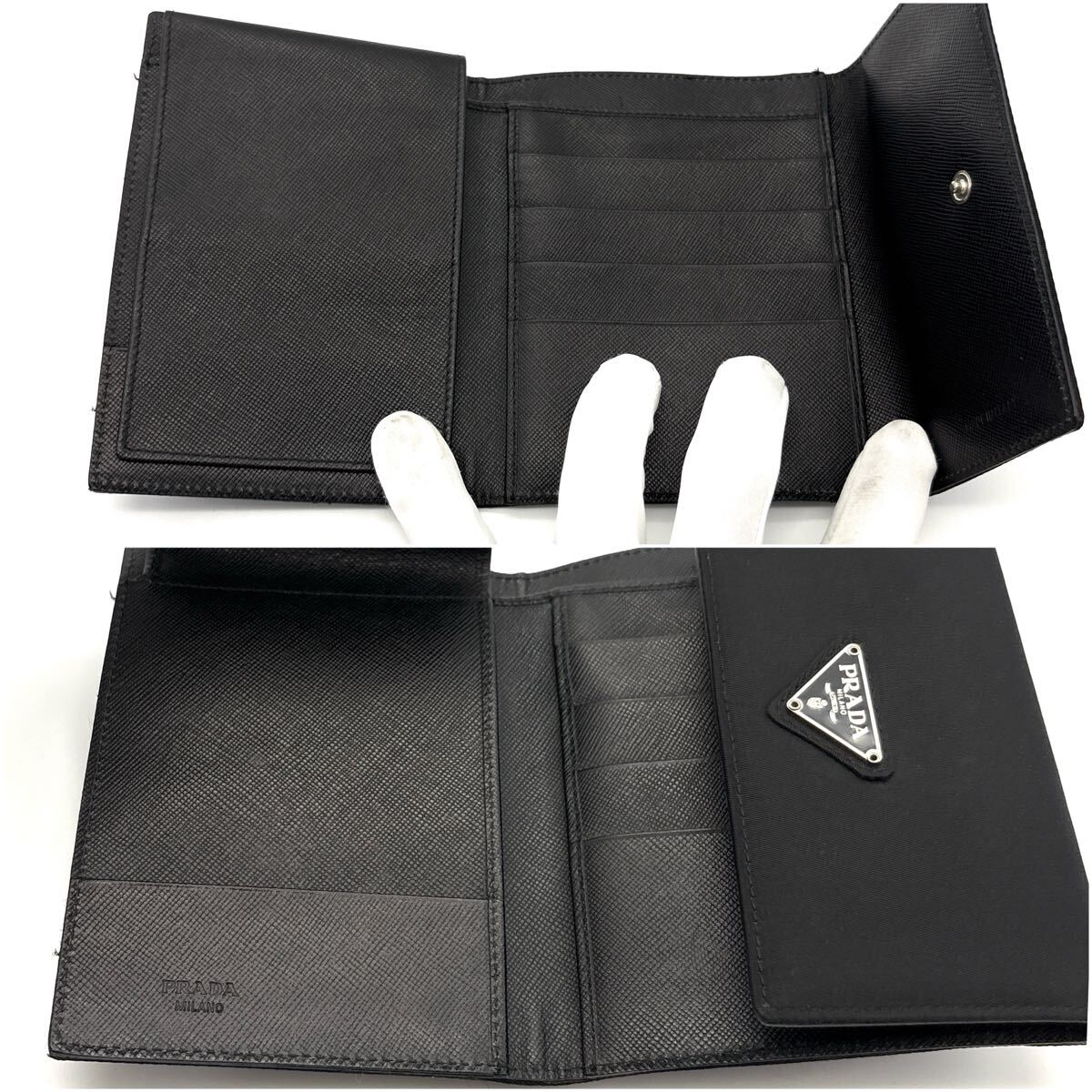 最高級◇PRADA プラダ 三つ折り財布 テスートナイロン
