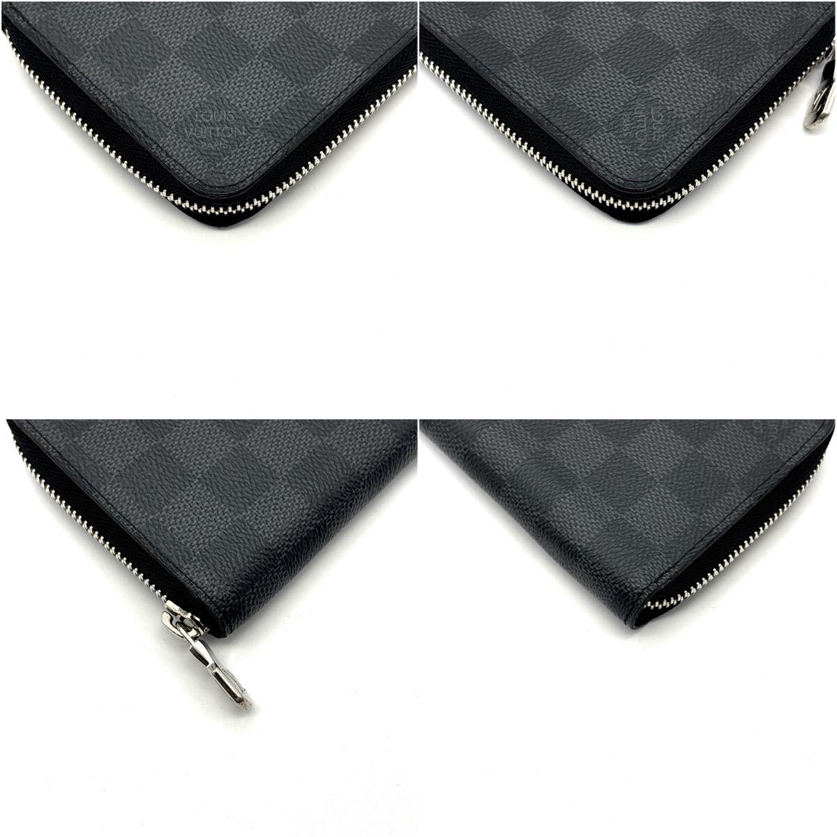 現(xiàn)行◆未使用級◆LOUIS VUITTON ルイヴィトン ジッピーヴェルティカル 長財布 ダミエグラフィット ラウンドファスナー ブラック