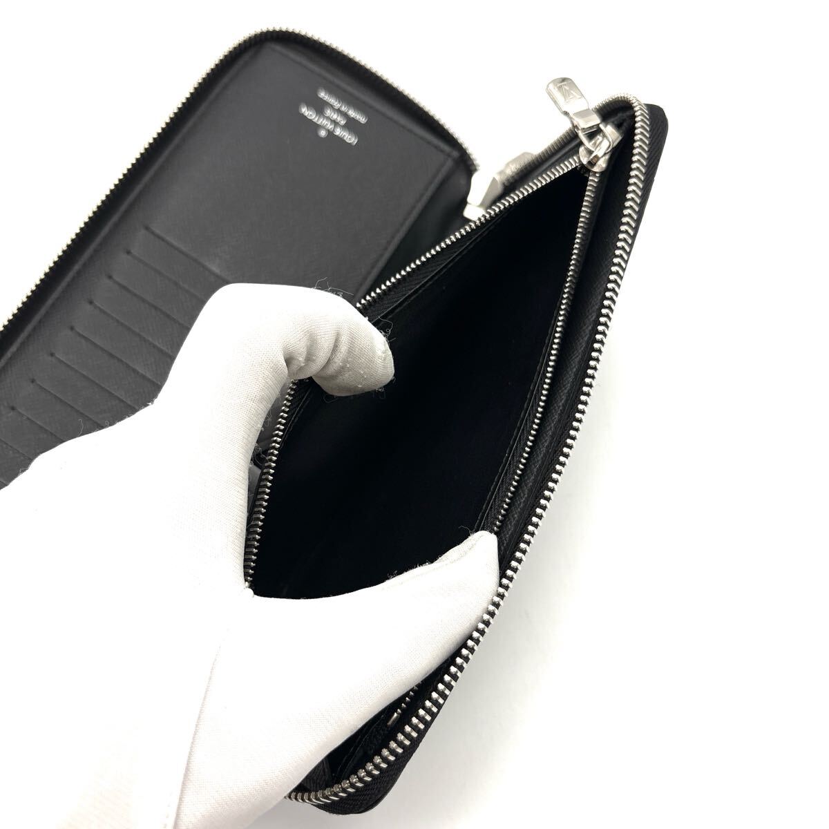 現(xiàn)行◆未使用級◆LOUIS VUITTON ルイヴィトン ジッピーヴェルティカル 長財布 ダミエグラフィット ラウンドファスナー ブラック