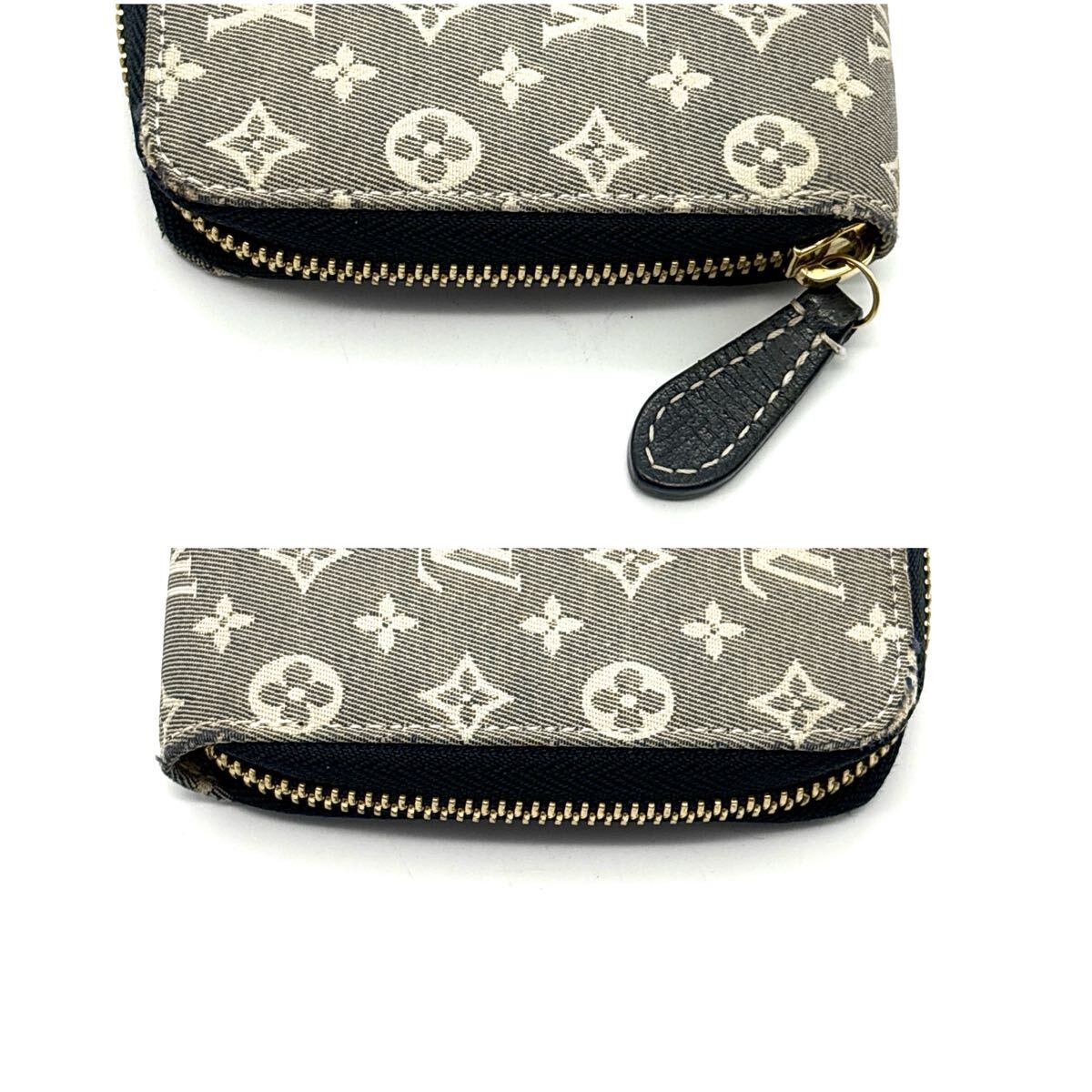入手困難品◆LOUIS VUITTON ルイヴィトン ジッピーウォレット モノグラム イディール デニム ジャガード グレー メンズ レディース