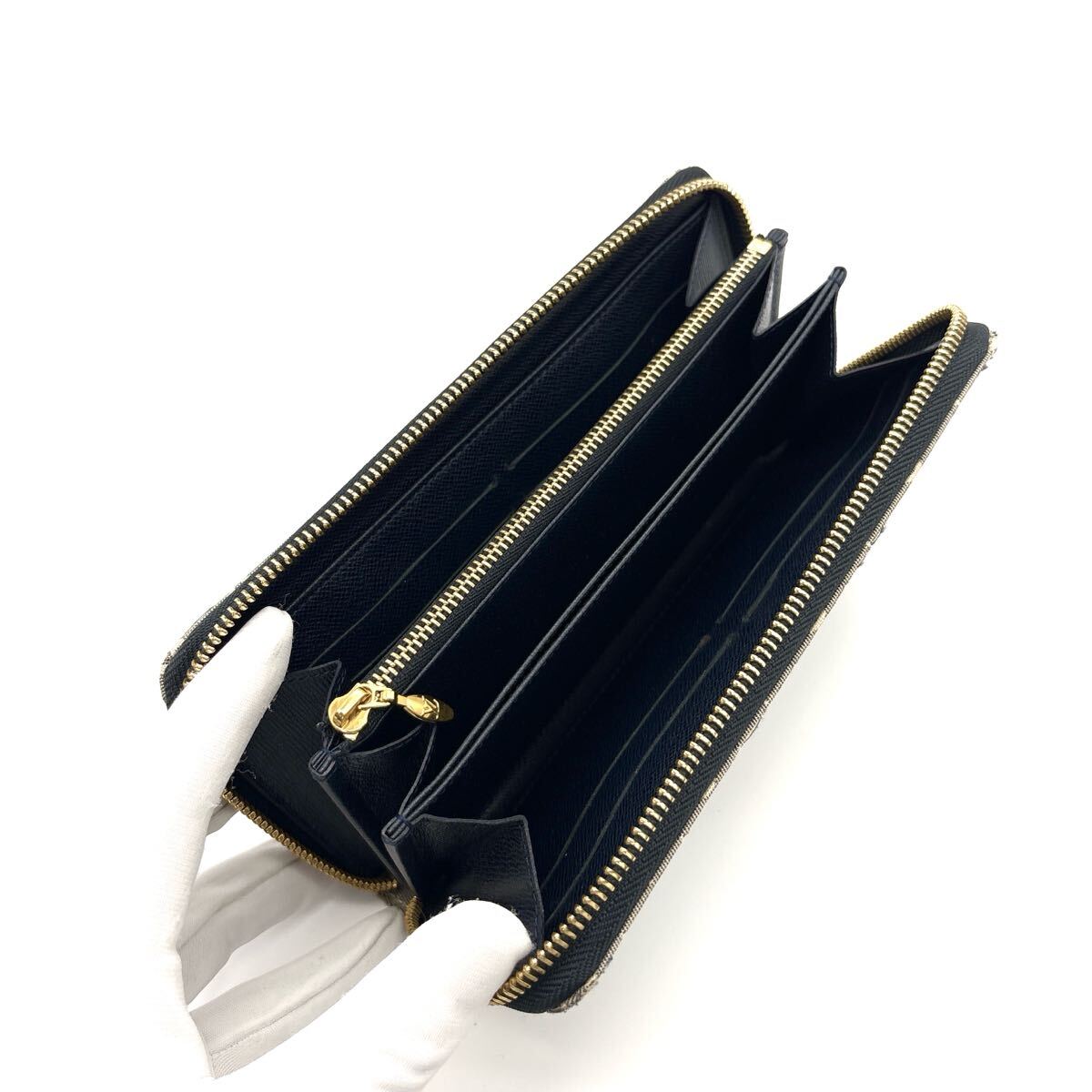 入手困難品◆LOUIS VUITTON ルイヴィトン ジッピーウォレット モノグラム イディール デニム ジャガード グレー メンズ レディース