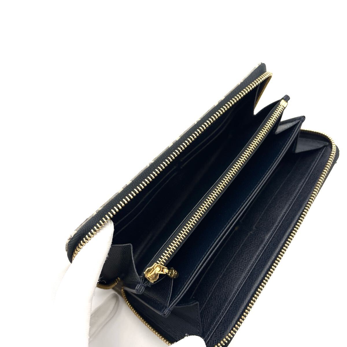 入手困難品◆LOUIS VUITTON ルイヴィトン ジッピーウォレット モノグラム イディール デニム ジャガード グレー メンズ レディース