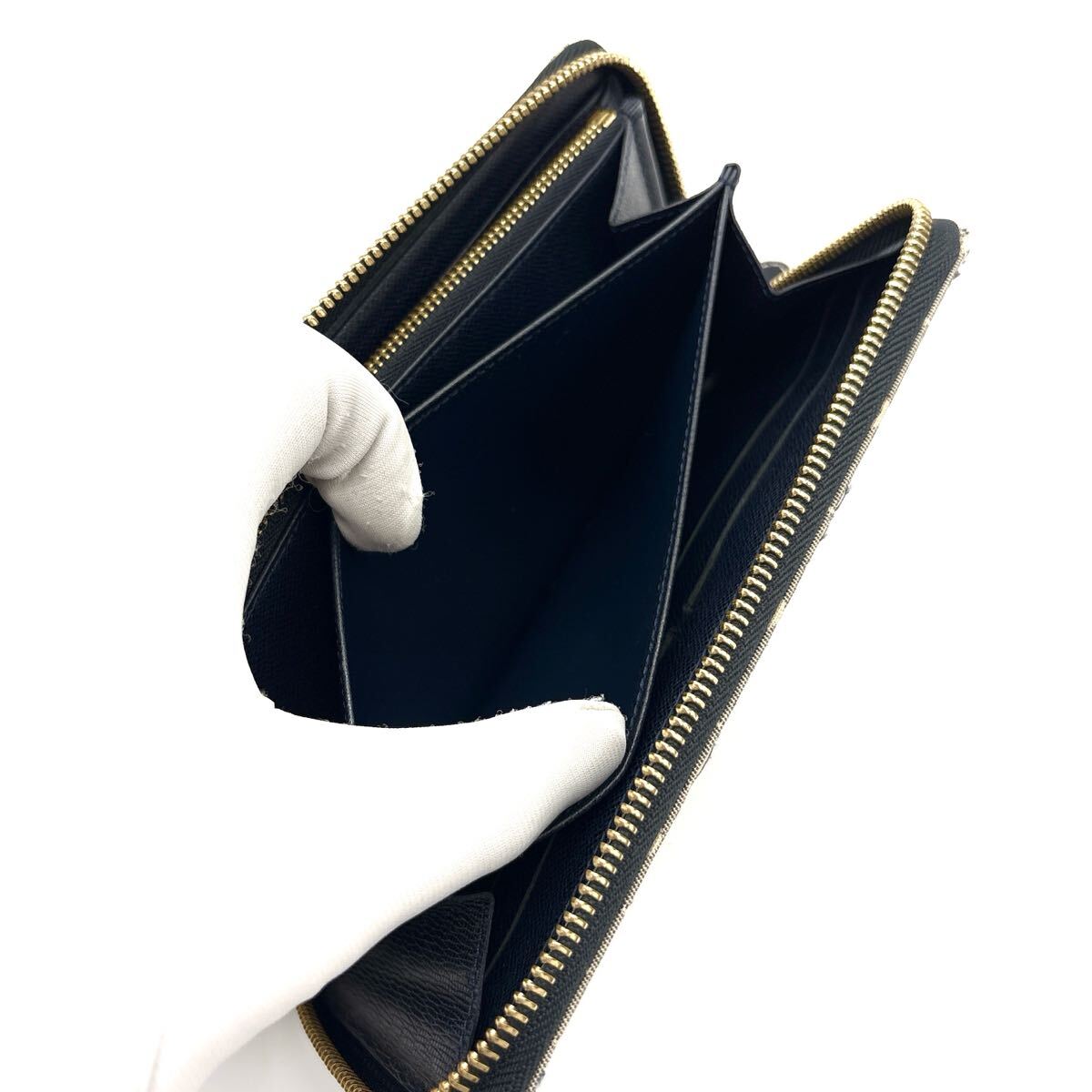 入手困難品◆LOUIS VUITTON ルイヴィトン ジッピーウォレット モノグラム イディール デニム ジャガード グレー メンズ レディース