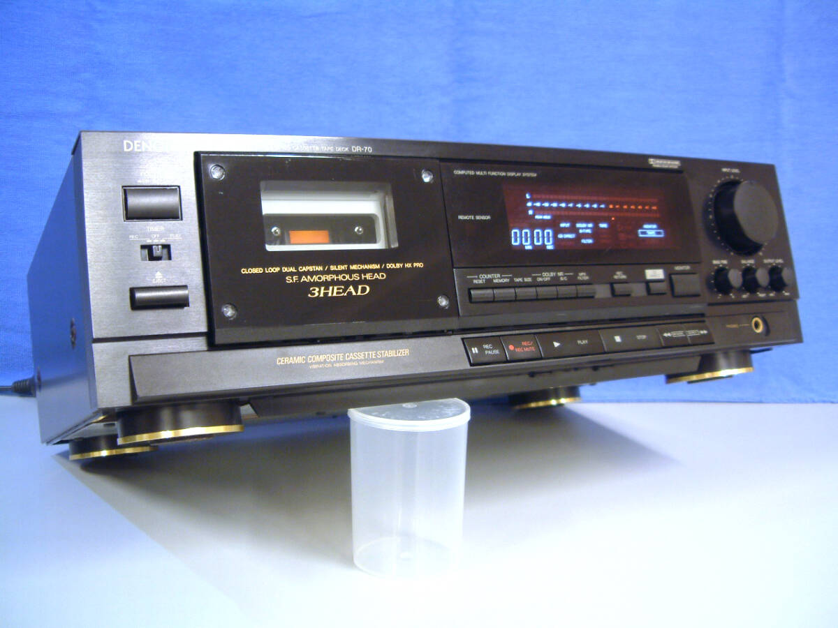 *[ рабочий товар! превосходный товар ]DENON DR-70 высший класс 3 head кассетная дека использование . немного первоклассный amorufas head head . задний внешний вид и т.п. очень красивый *