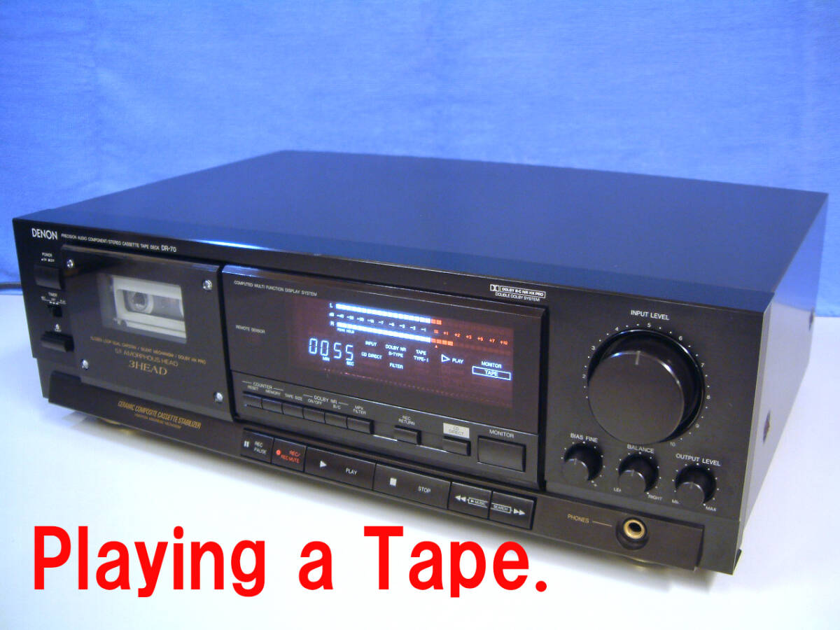 *[ рабочий товар! превосходный товар ]DENON DR-70 высший класс 3 head кассетная дека использование . немного первоклассный amorufas head head . задний внешний вид и т.п. очень красивый *
