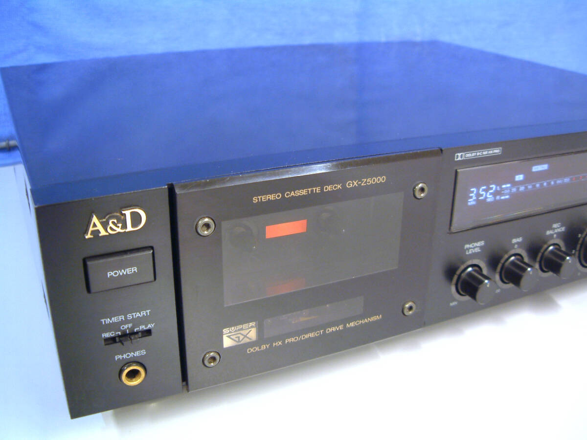 ◆【ＯＨ済み！完動(dòng)品】A&D GX-Z5000 高級(jí)２ヘッドデッキ 極上スーパーＧＸヘッド！テープに優(yōu)しく安定走行のＤＤシングルキャプスタン◆