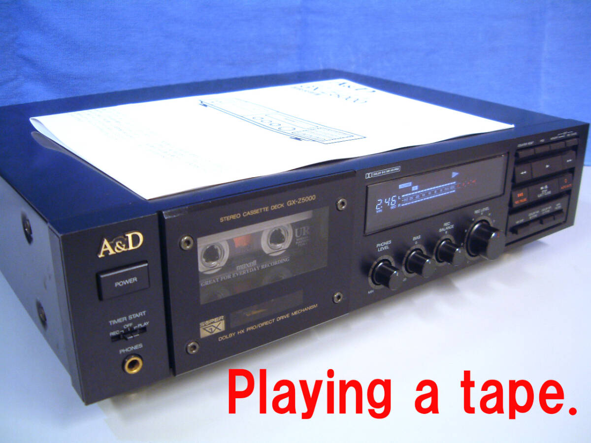 ◆【ＯＨ済み！完動(dòng)品】A&D GX-Z5000 高級(jí)２ヘッドデッキ 極上スーパーＧＸヘッド！テープに優(yōu)しく安定走行のＤＤシングルキャプスタン◆