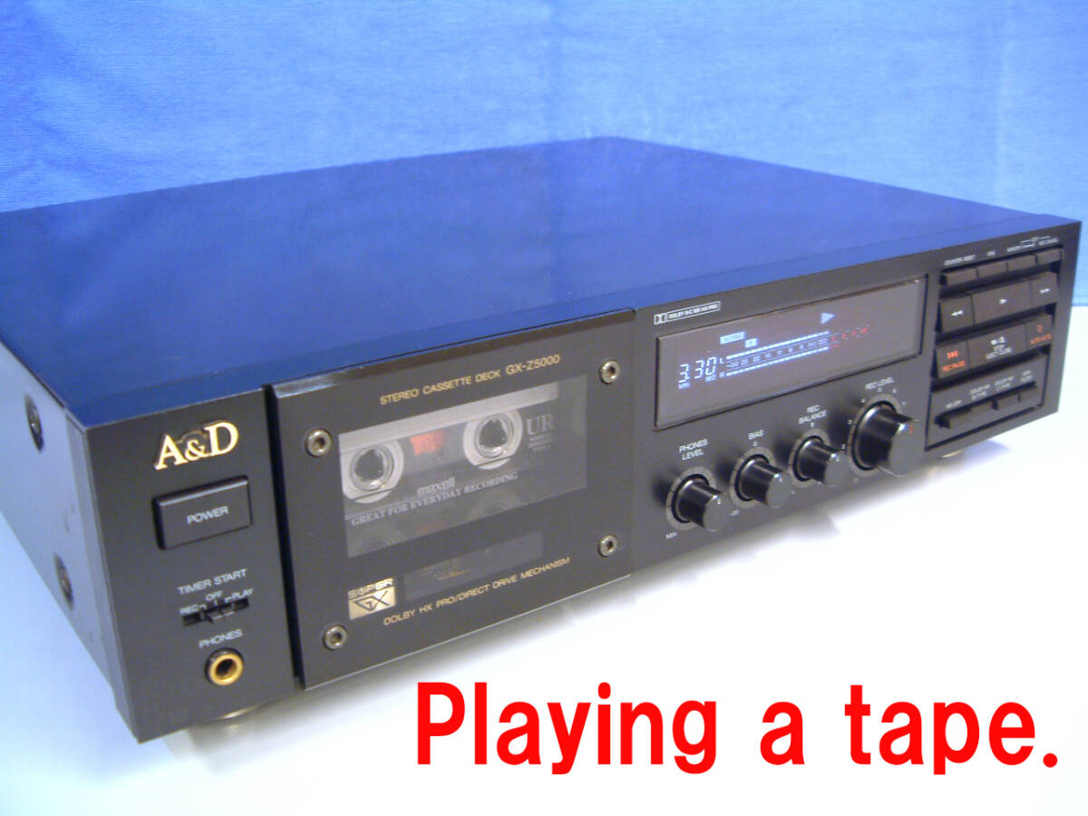 ◆【ＯＨ済み！完動(dòng)品】A&D GX-Z5000 高級(jí)２ヘッドデッキ 極上スーパーＧＸヘッド！テープに優(yōu)しく安定走行のＤＤシングルキャプスタン◆
