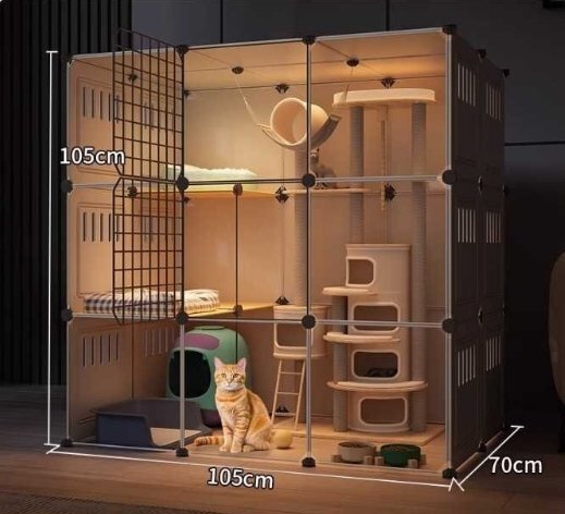 新品です*貓の別荘です*屋內(nèi)用貓ケージです*貓砂鉢一體型です*巨大な自由空間です*貓小屋です*貓1 ~ 2匹が適しています