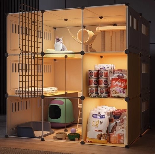 新品です*貓の別荘です*屋內(nèi)用貓ケージです*貓砂鉢一體型です*巨大な自由空間です*貓小屋です*貓1 ~ 2匹が適しています