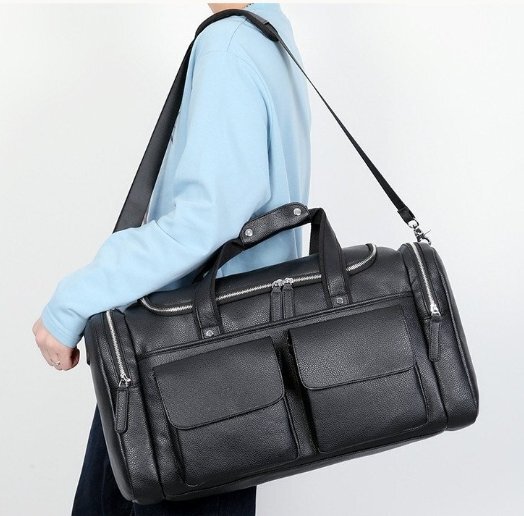  сумка "Boston bag" натуральная кожа мужской кожа путешествие сумка wild путешествие Bang машина внутри принесенный Golf сумка ручная сумка сумка ^ чёрный 