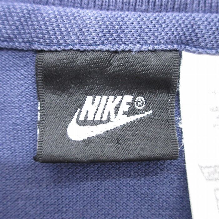 XL/古著 ナイキ NIKE 半袖 ブランド ポロ シャツ メンズ 00s ワンポイントロゴ 鹿の子 マルチカラー 大きいサイズ コットン 緑他 グリーン