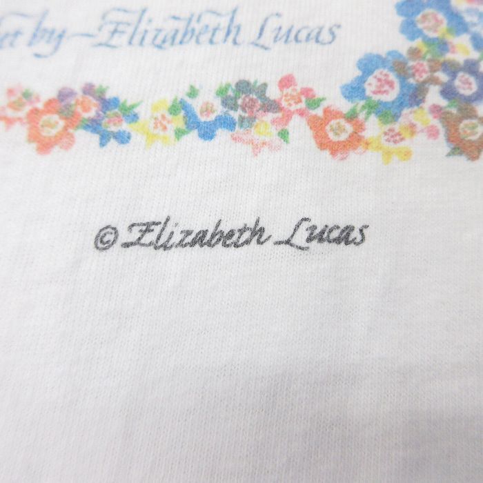 XL/古着 ヘインズ 半袖 ビンテージ Tシャツ メンズ 90s メッセージ 花 コットン クルーネック 白 ホワイト 25jun04 中古_画像3