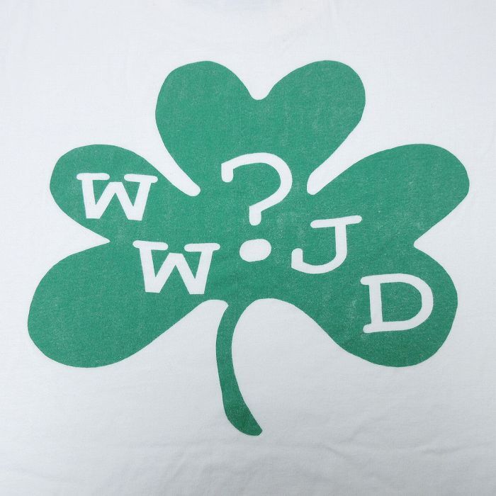 XL/古着 ヘインズ 半袖 ビンテージ Tシャツ メンズ 00s クローバー コットン クルーネック 白 ホワイト 25jun14 中古_画像4