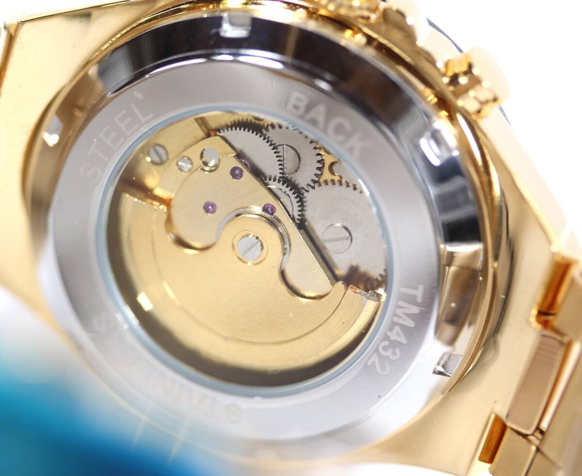 Y6821#◆未使用品◆①WINNER スケルトン メンズ腕時計 TM432 自動巻 ②GMT スケルトン メンズ腕時計 手巻