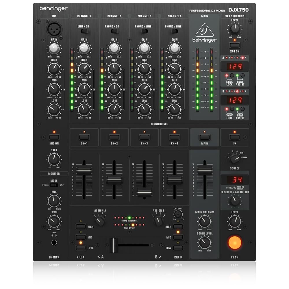 中古】ベリンガー DJミキサー BPMカウンター 5ch エフェクト DJX750