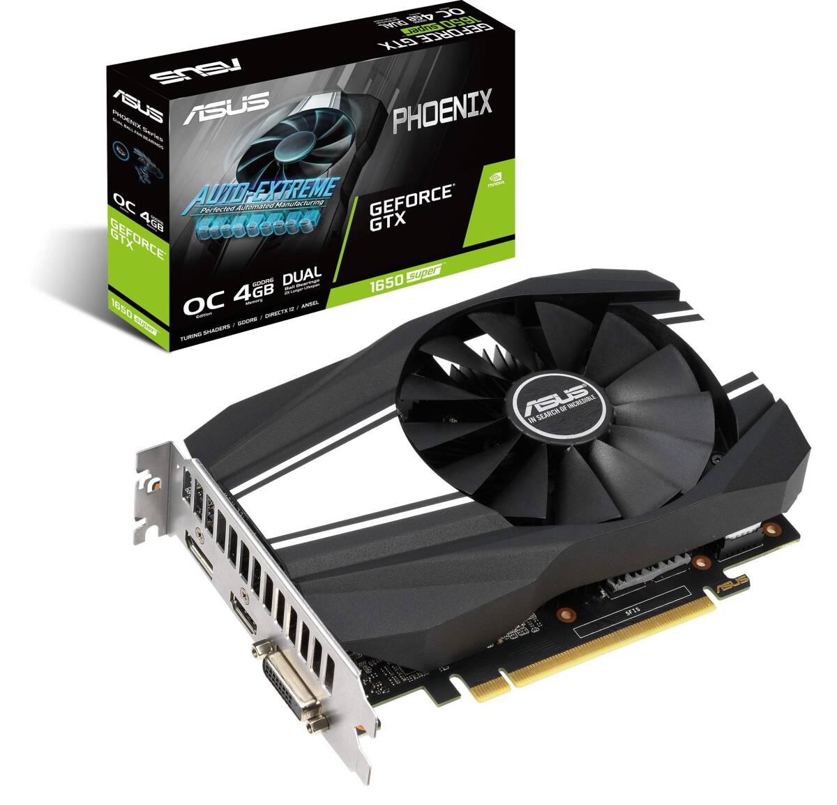[ б/у ]ASUS NVIDIA GeForce GTX 1650 SUPER установка одиночный вентилятор модель 4G PH-GTX1650S-O4G